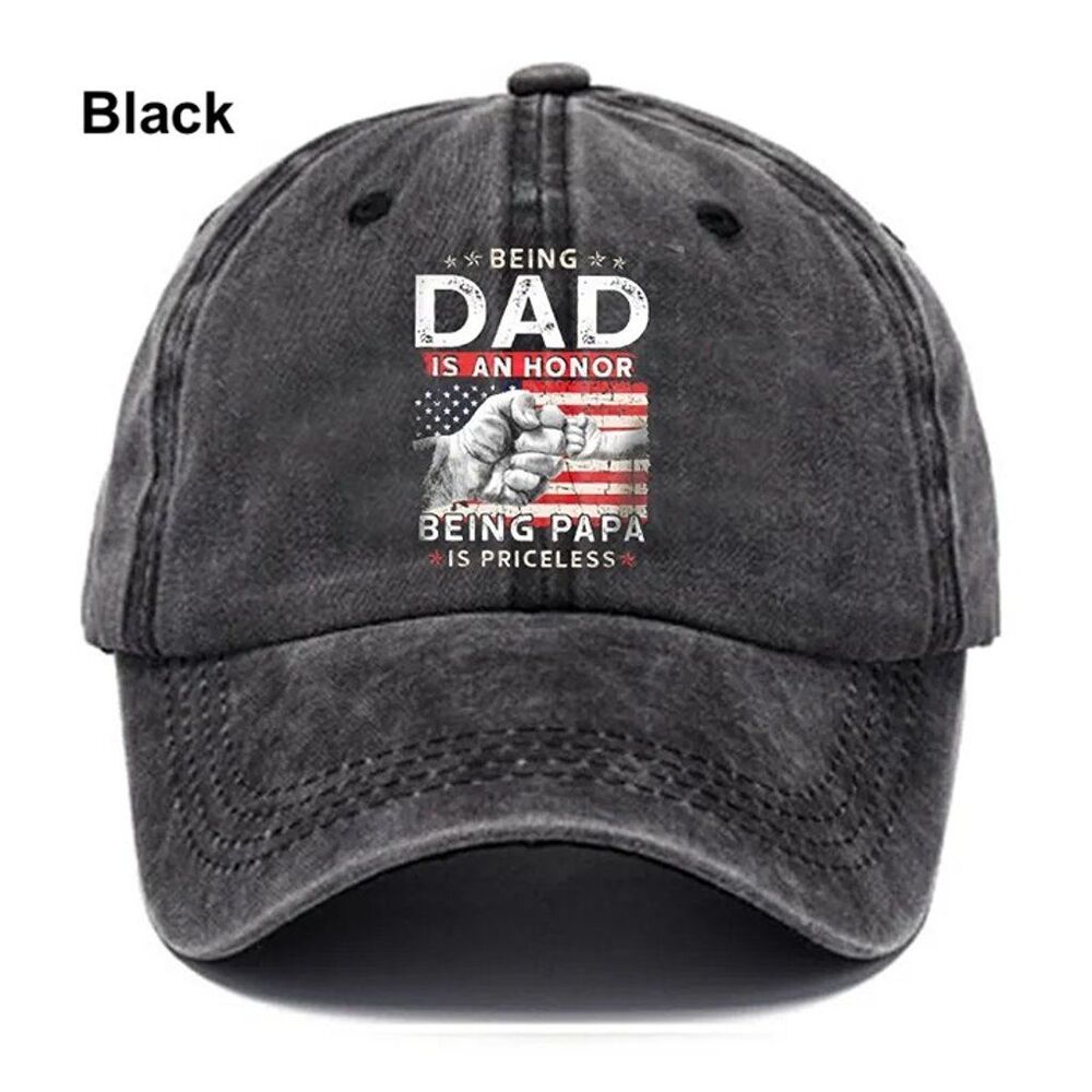 Canva Hat Men's Dad Fashion Casual Vintage BLACK, Adjustable, Letter Pattern New